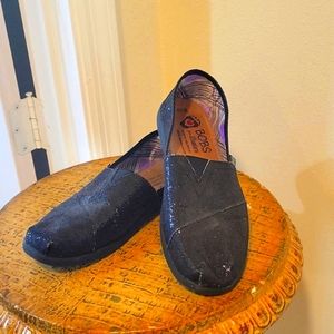Bob's black sequin shoes size 10